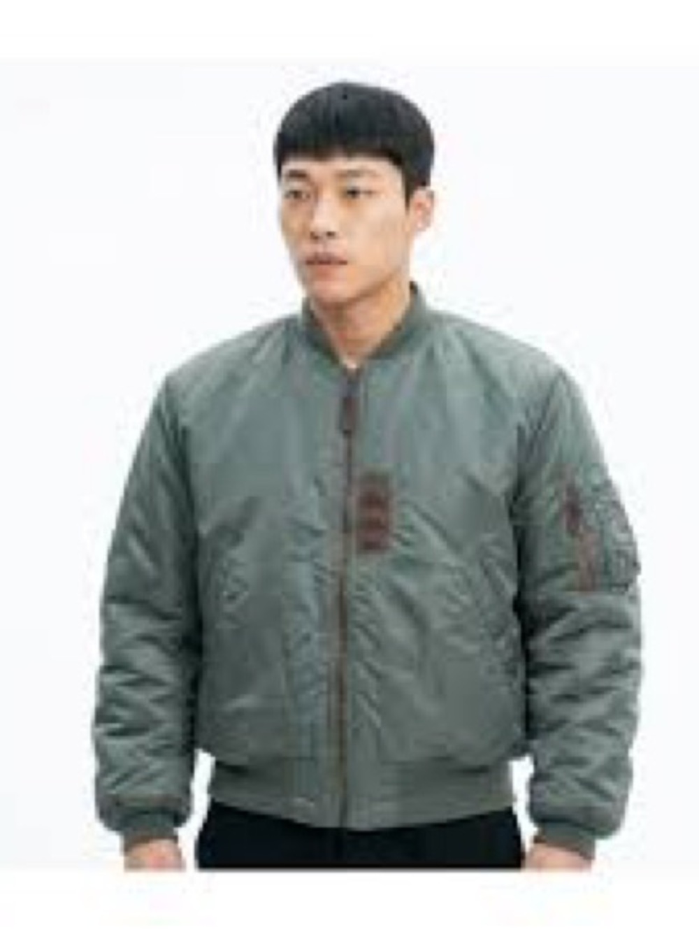 Abercrombie & Fitch MA-1 Flight Bomber Jacket Men's Size L Sage Green Quilted
